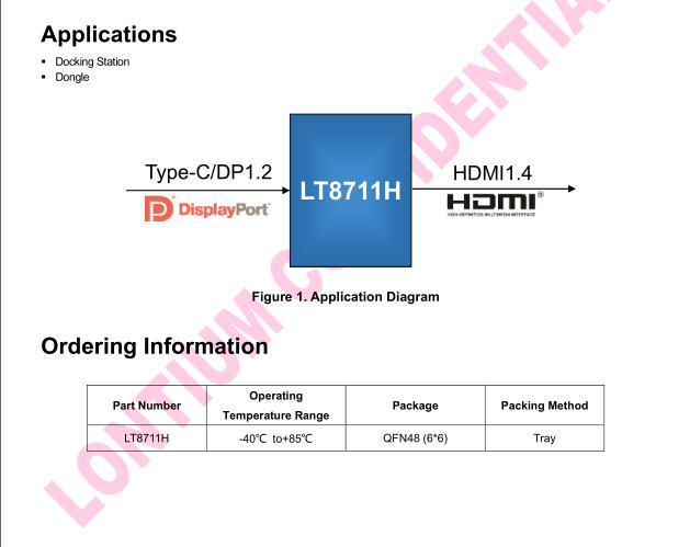 LT8711H是Type-C/DP转HDMI