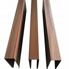 wavy wood grain rectangular aluminum tubing 