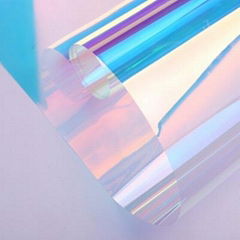 colorful effect glass wall decorate dichroic film building glass tint films phot