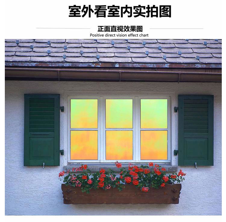 colorful effect glass wall decorate dichroic film building glass tint films phot 2