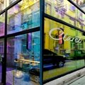 colorful effect glass wall decorate dichroic film building glass tint films phot 3