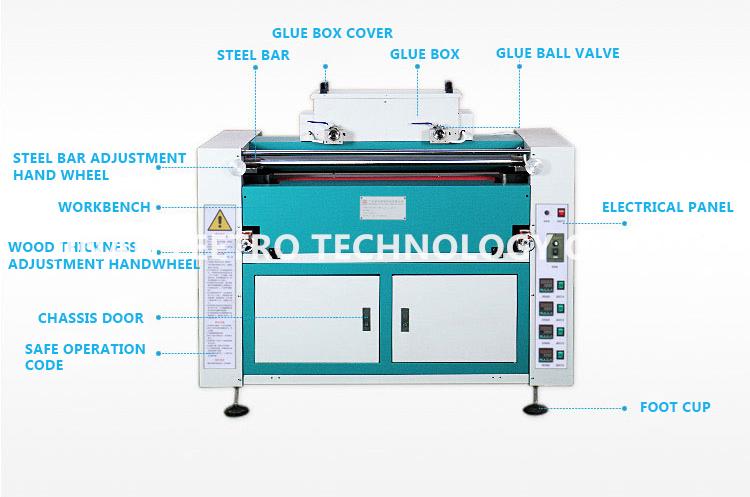 Large format 1300mm hot melt glue wood gluing machine  3