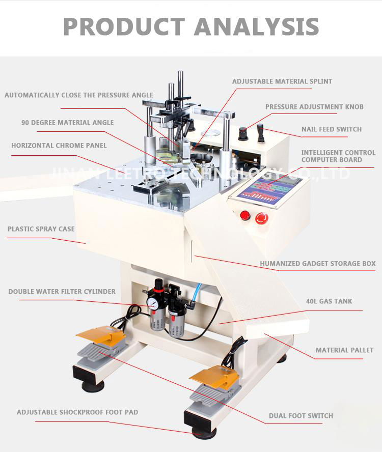 cross-stitch photo frame 0.6-0.8 Mpa pneumatic nail angle machine  3