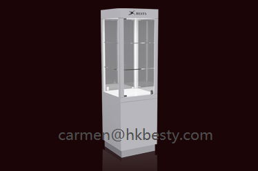 Elegant Jewelry Tower Display Case with LED Light 