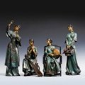 A Set of Four Stylized Modern Bronze Statues of Me  A Bronze Statue of A Chinese 3
