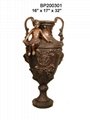 A Colorful Bronze Vase With Cherub Seated NO.BP200301/2 3