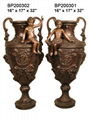 A Colorful Bronze Vase With Cherub Seated NO.BP200301/2