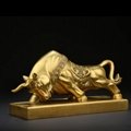 Metal cow statue crafts decoration brass animal statue casting small miniature