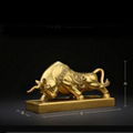 Metal cow statue crafts decoration brass animal statue casting small miniature