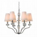 6 Light Clear K9 Crystal Chandelier NC1241P-6CR 1