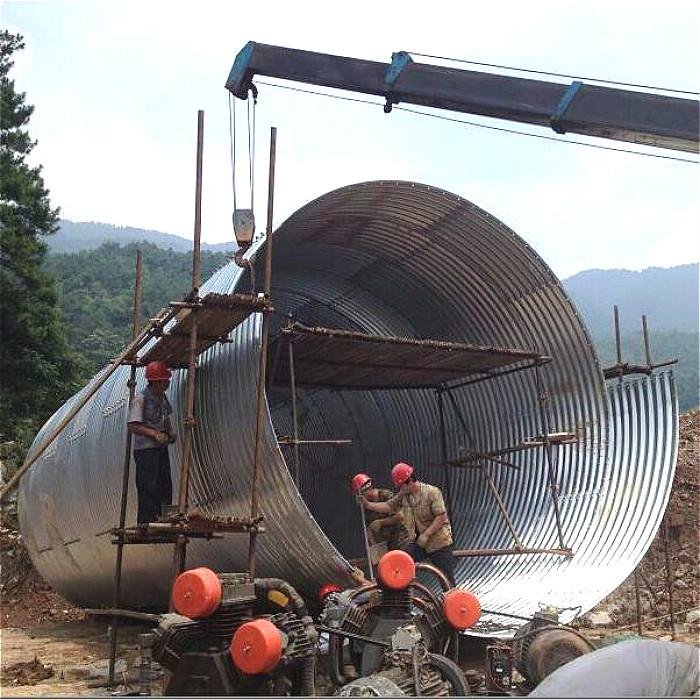 Low Prices Galvained Corrugated Steel Culvert Pipe  3