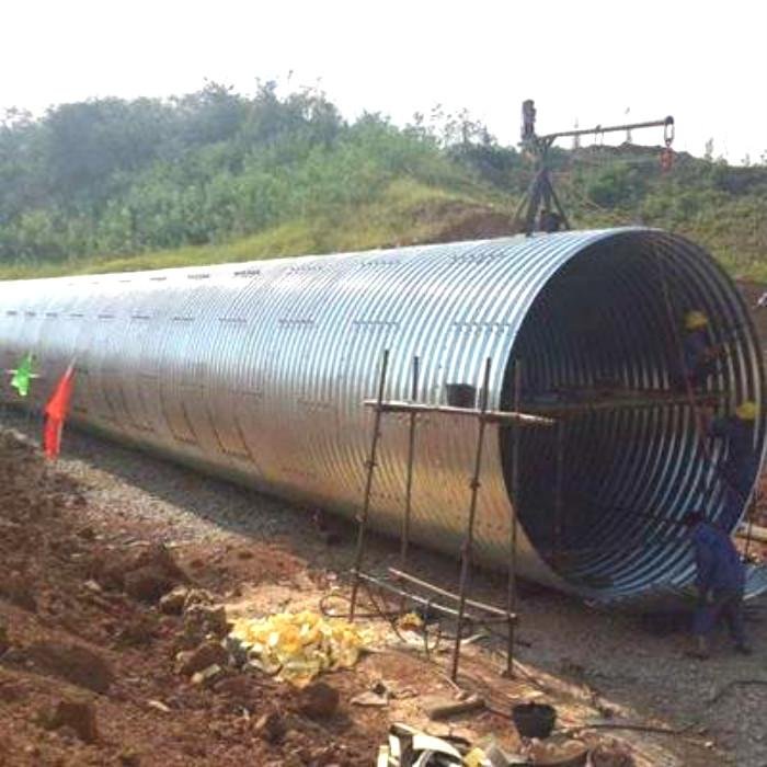 China made semi-circular galvanized corrugated steel arch tunnel culvert 