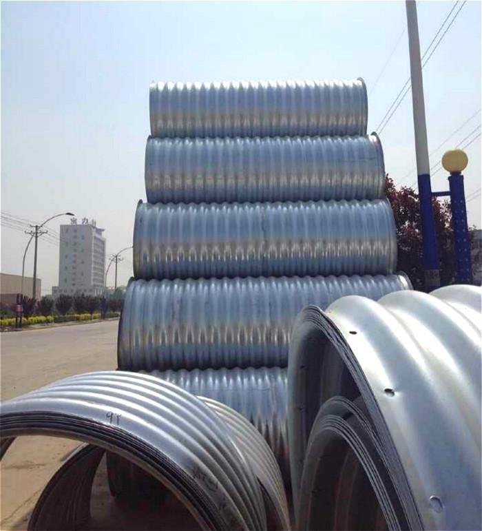large diameter hot dipped galvanized corrugated culvert pipe for bridge