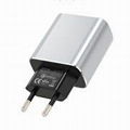 Quick Charge Aluminium EU Plug Mobile Charger  1