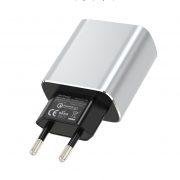 Quick Charge Aluminium EU Plug Mobile Charger 