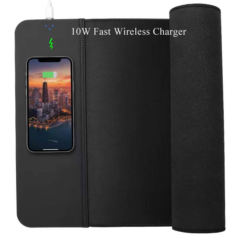 Hot Selling Custom Waterproof Mousepad 15W Fast Qi Wireless Charging Phone Charg 2