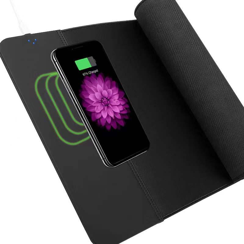 Hot Selling Custom Waterproof Mousepad 15W Fast Qi Wireless Charging Phone Charg 3