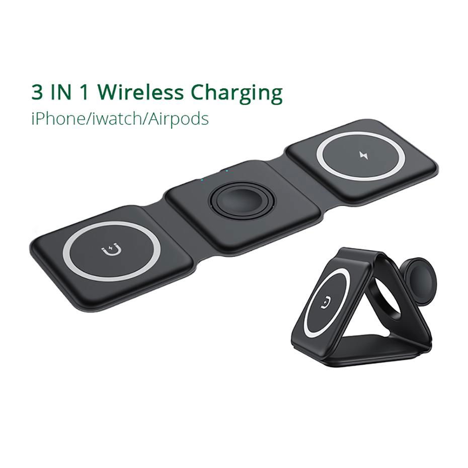 2023 Latest Fashion Magnetic 3 in 1 Wireless Charge Foldable For Travel 2