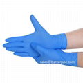 Blue Nitrile Disposable Gloves Powder Free Textured Fingertips Latex Free Medica