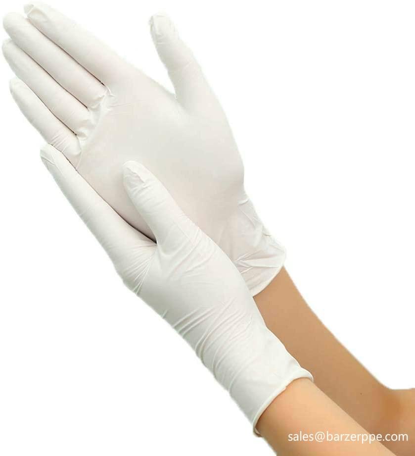 Disposable Latex Gloves ivory Non-Slip Acid and Alkali Laboratory Rubber gloves 1