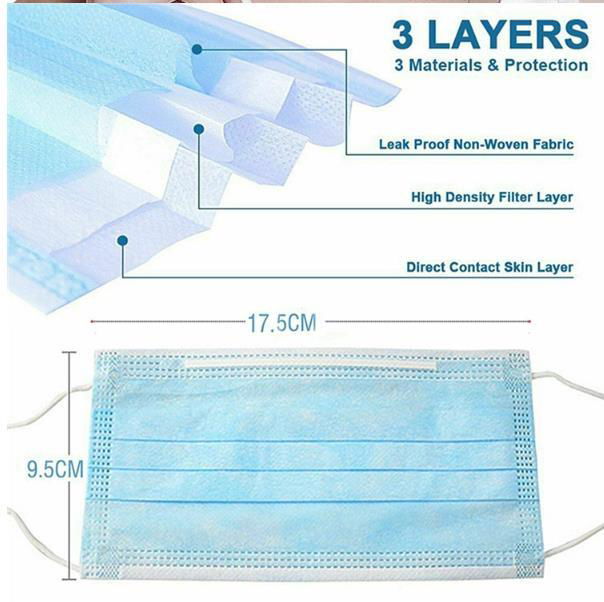 Disposable Folding Face Masks 3 ply Non woven CE Earloop