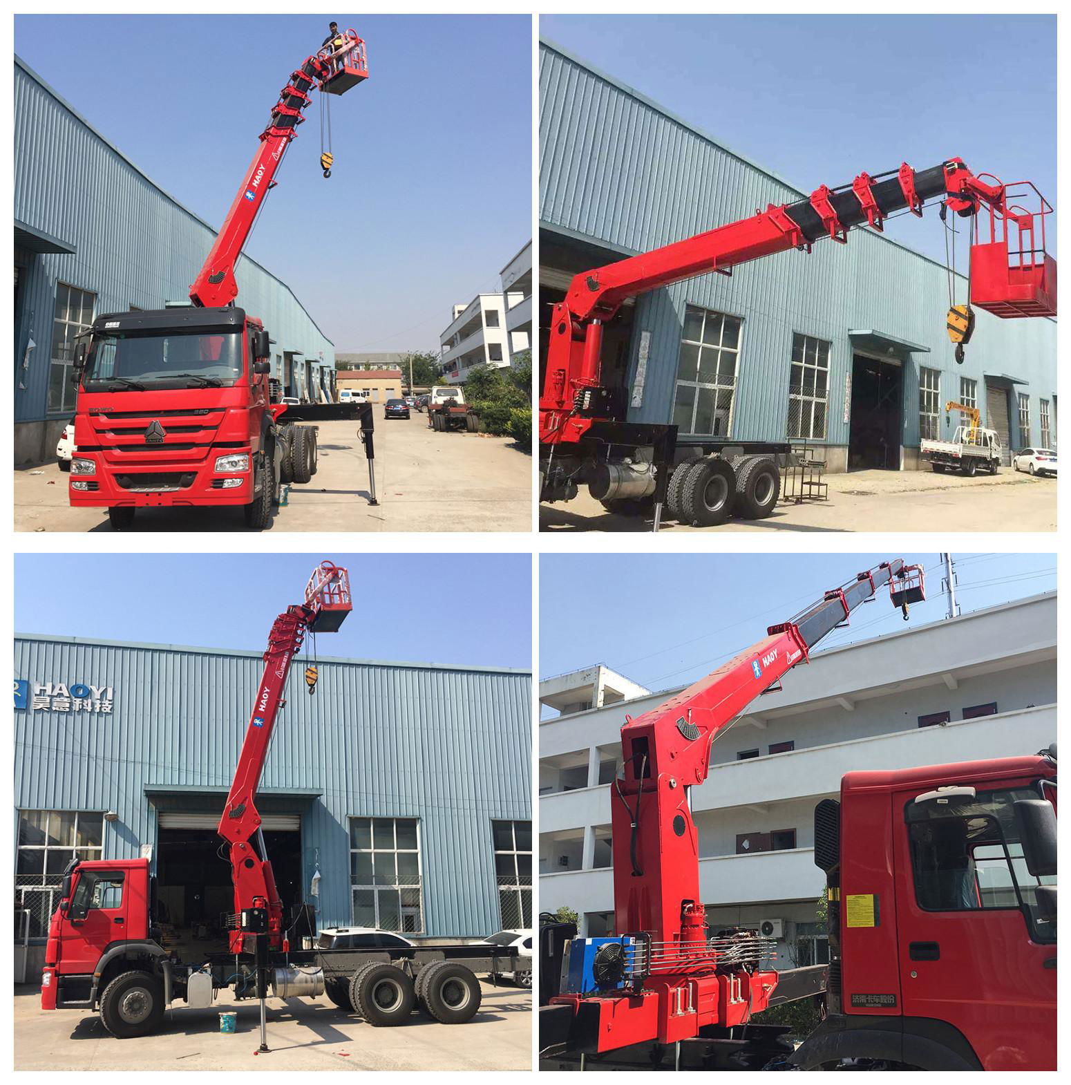 12 tons 5 straight arm truck crane 3