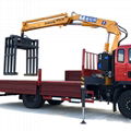 6 tons 3 section arm folding arm crane