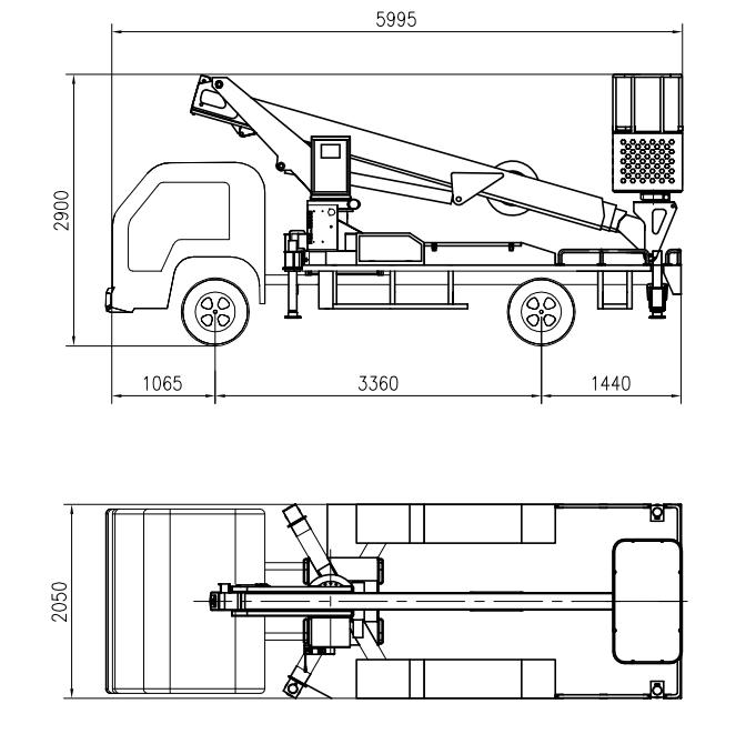 17m 21m 23m straight arm aerial work vehicle mounted option with JMC chassis 5