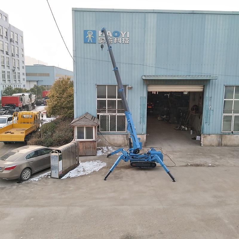 3ton  straight arm spider crane clawer crane 2