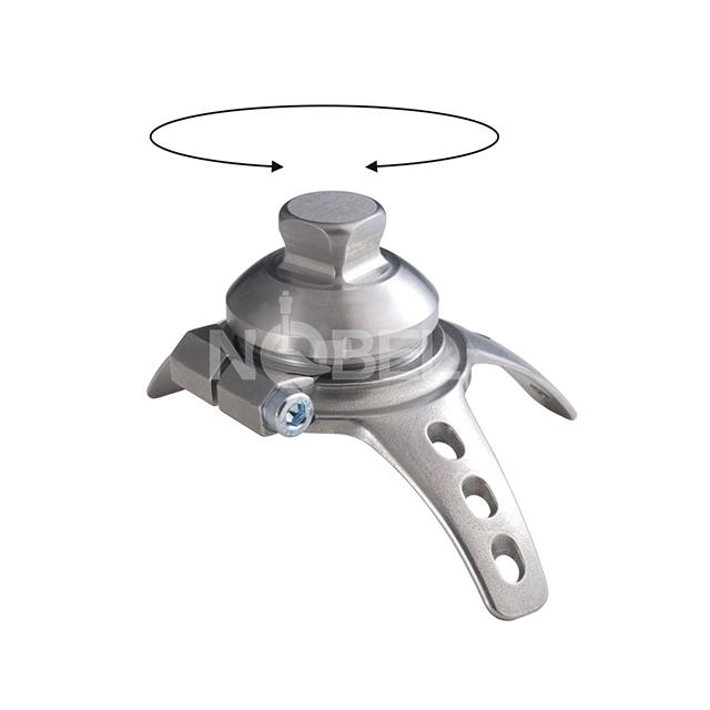 Prosthetic leg 3 prong rotatable socket adapter with pyramid S101