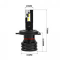 High quality M2 faros led H4 55W 6000LM car led fog lamps for all cars 1