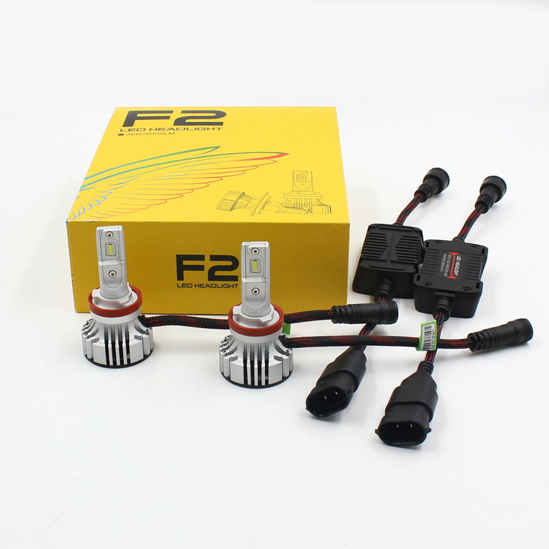 Competitive prices F2 led headlight bulbs H11 36W 6000LM auto led lamps with fan