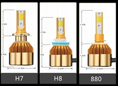 Factory direct supply C6 dual color H11 led car bulbs with cheap prices