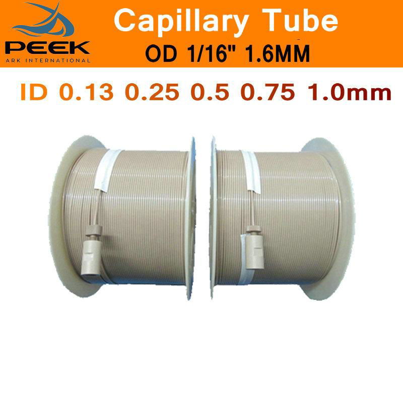PEEK Pipe Capillary Tube 1/8" 3.18mm 1.0 1.6mm Grade 450G 100% Pure Virgin 2