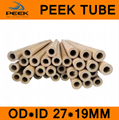 PEEK Tube Pipe Engeering Plastic Pure PEEK450G Size 27x19mm Heat Resistance 1