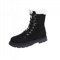 Women's Marten's Suede Boots With Plush