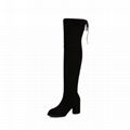 High Elastic Stretch Fabric Over Knee Thigh Boots With Zipper 1