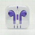 Colorful Mobile phone earphones 3.5mm jack earbuds 