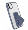 New Style Frosted PC TPU 2 in 1 Clear Cell Phone Case with Holder for iphone 3