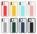 New Style Frosted PC TPU 2 in 1 Clear Cell Phone Case with Holder for iphone 5