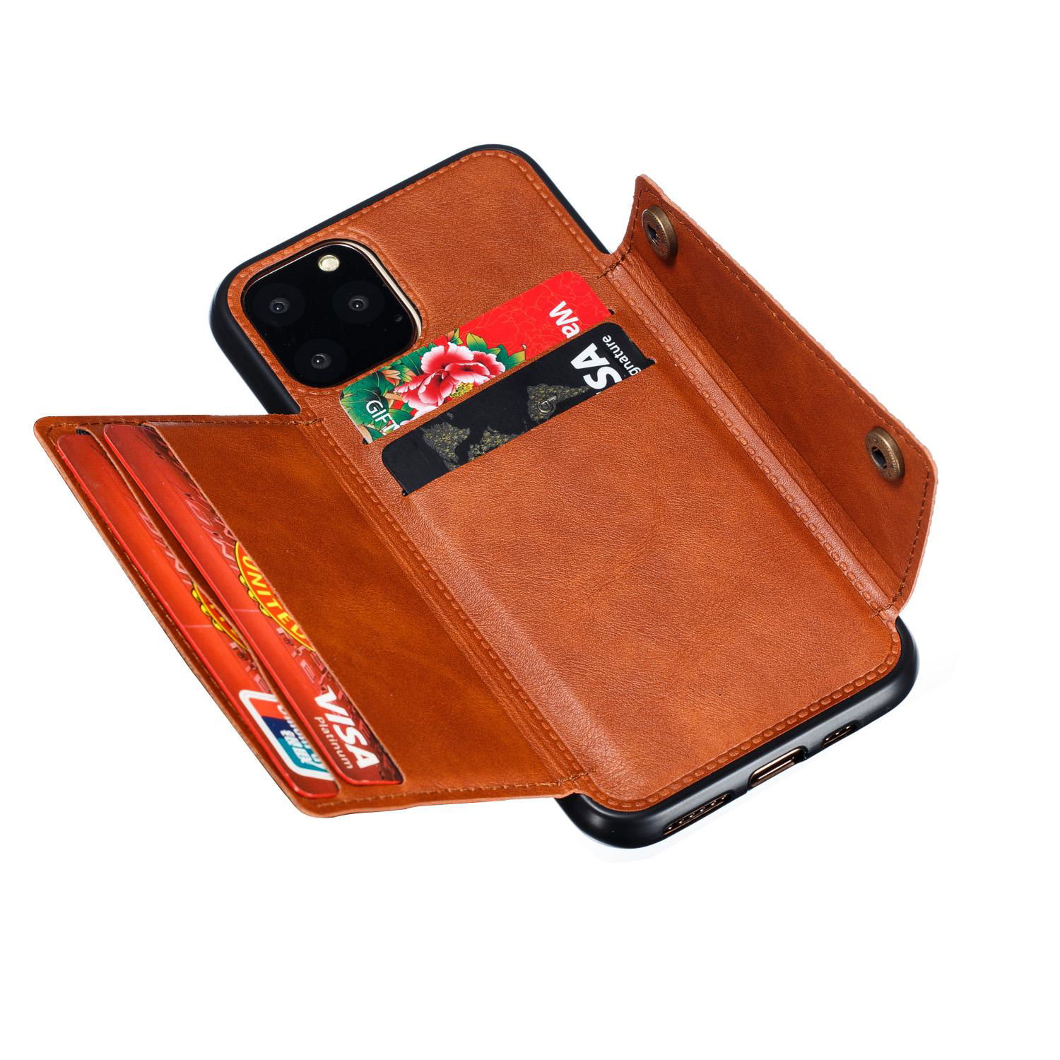 Leather Wallet Mobile Phone Bag Cellphone Case for iphone 12 3