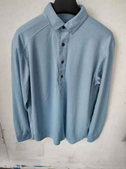 Men pique polo shirt with collar and