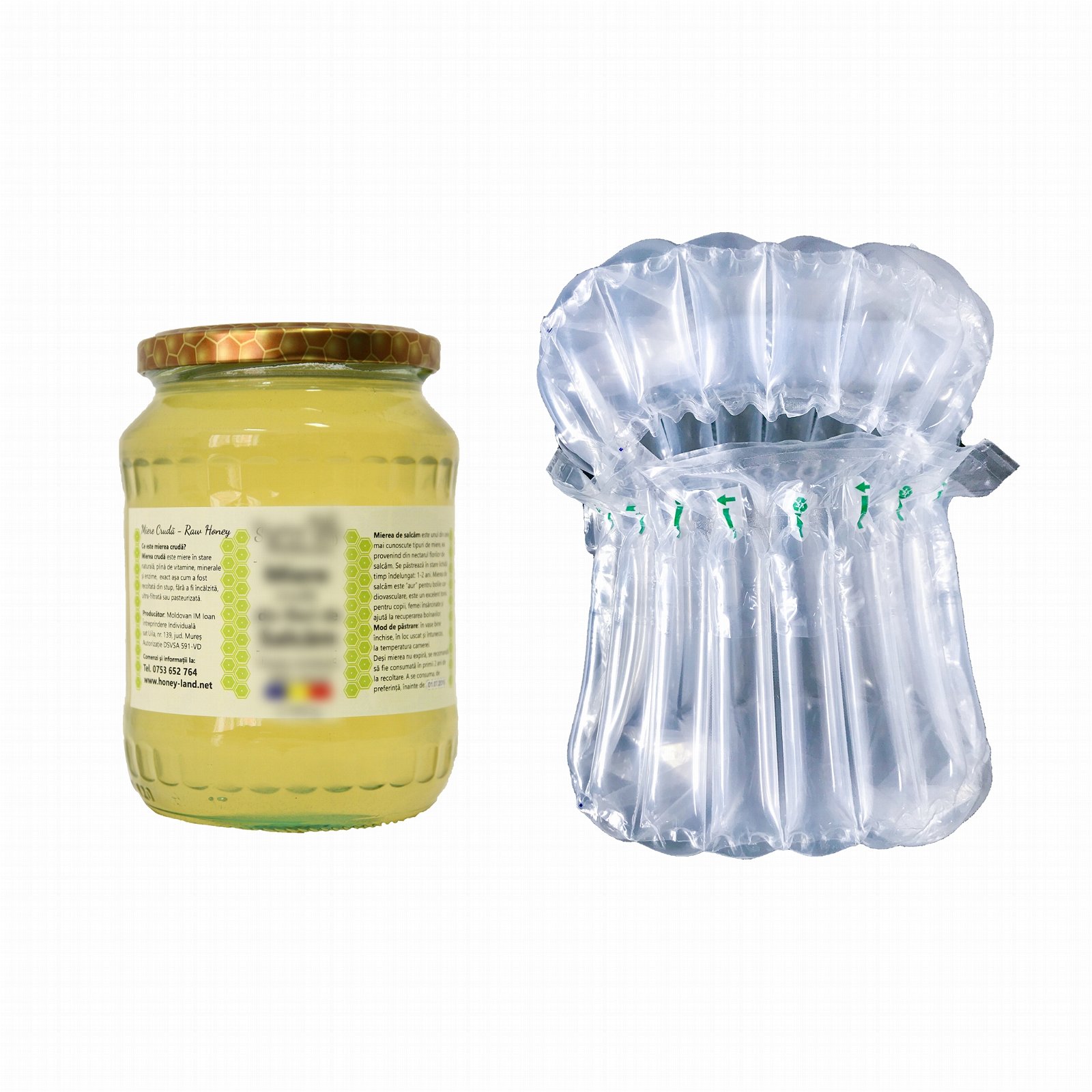 Wholesale inflatable honey jar air cushion column bag packaging