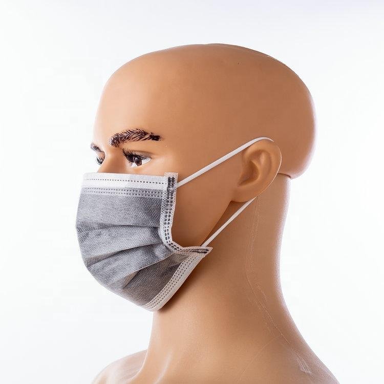 Earloop Non Woven Surgical Medical 4 Ply Active Carbon Disposable Face Mask 2