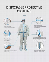 disposable hospital medical protective suit virus protection suit coverall 