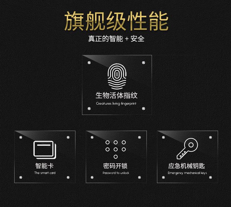 华丽佳指纹锁家用防盗门密码锁智能刷卡锁大门锁IC卡门锁 5