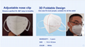 5 Ply KN95 Disposable Protective Mask Elastic Earloop 3D   4