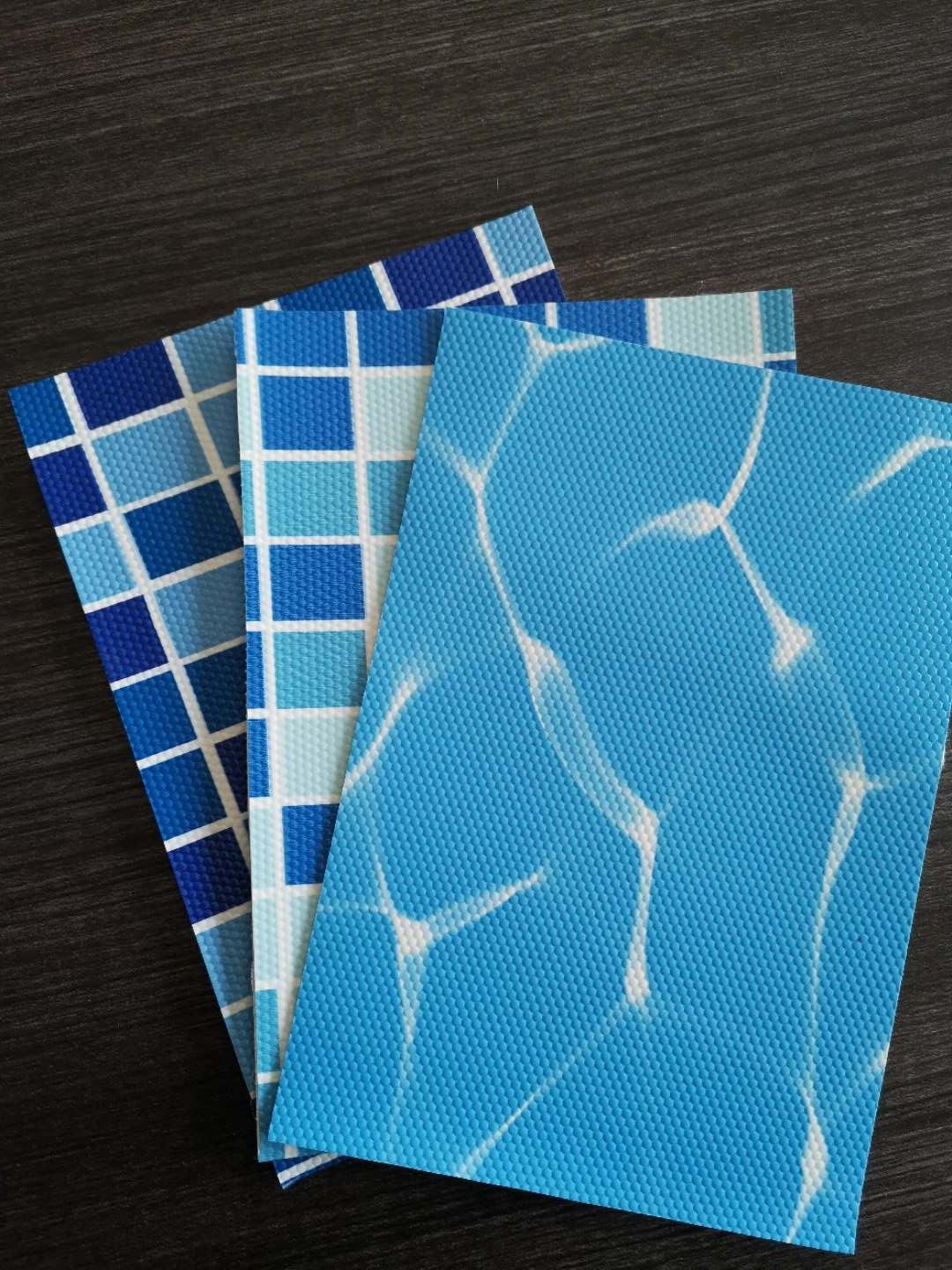 泳池膠膜PVC防滑地板水波紋