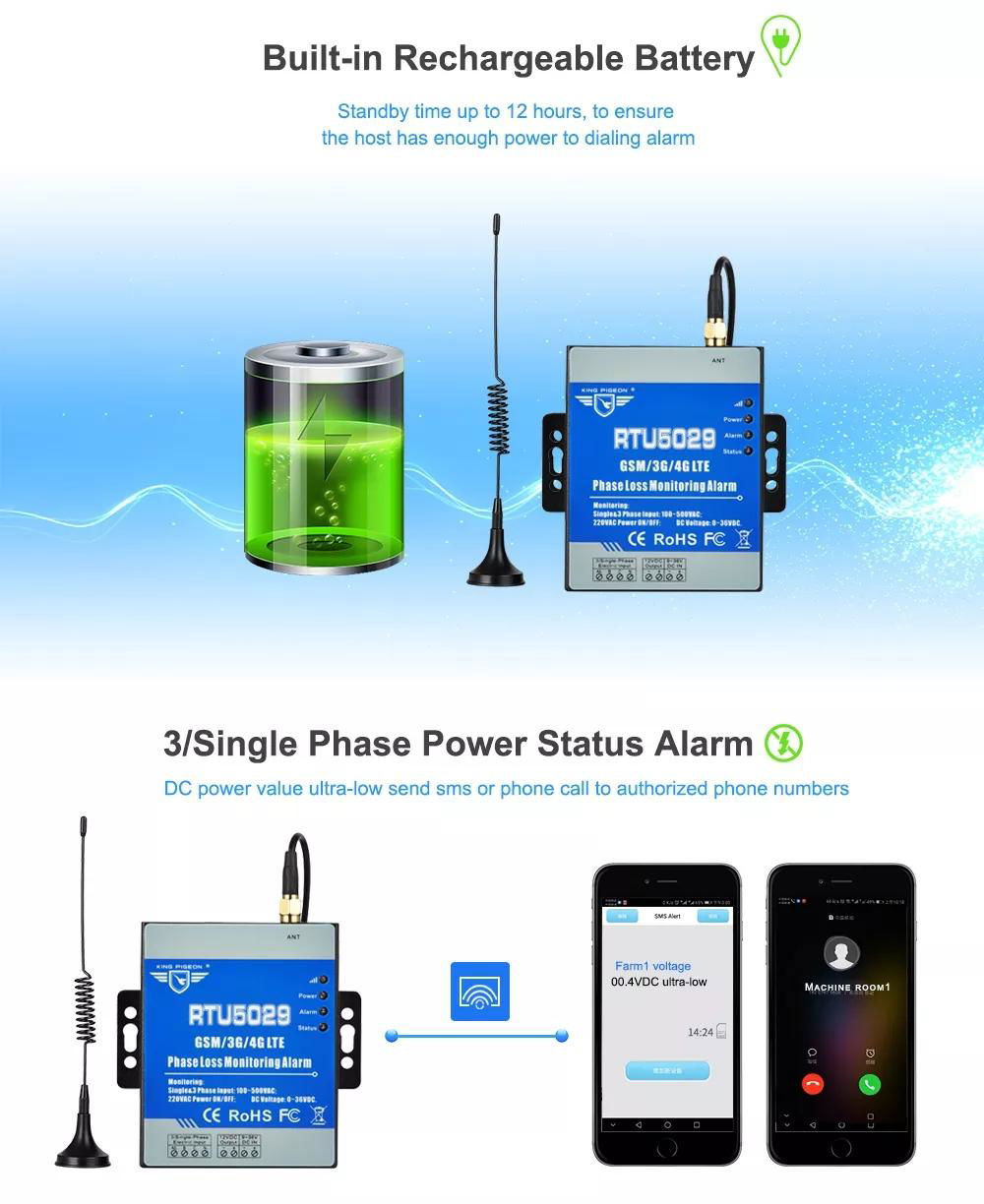5029S remote three-phase power failure monitoring alarm