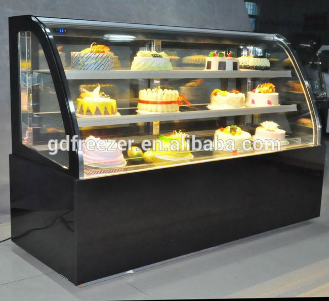 Square or Curved glass Bakery refrigerator Cake showcase chiller 3